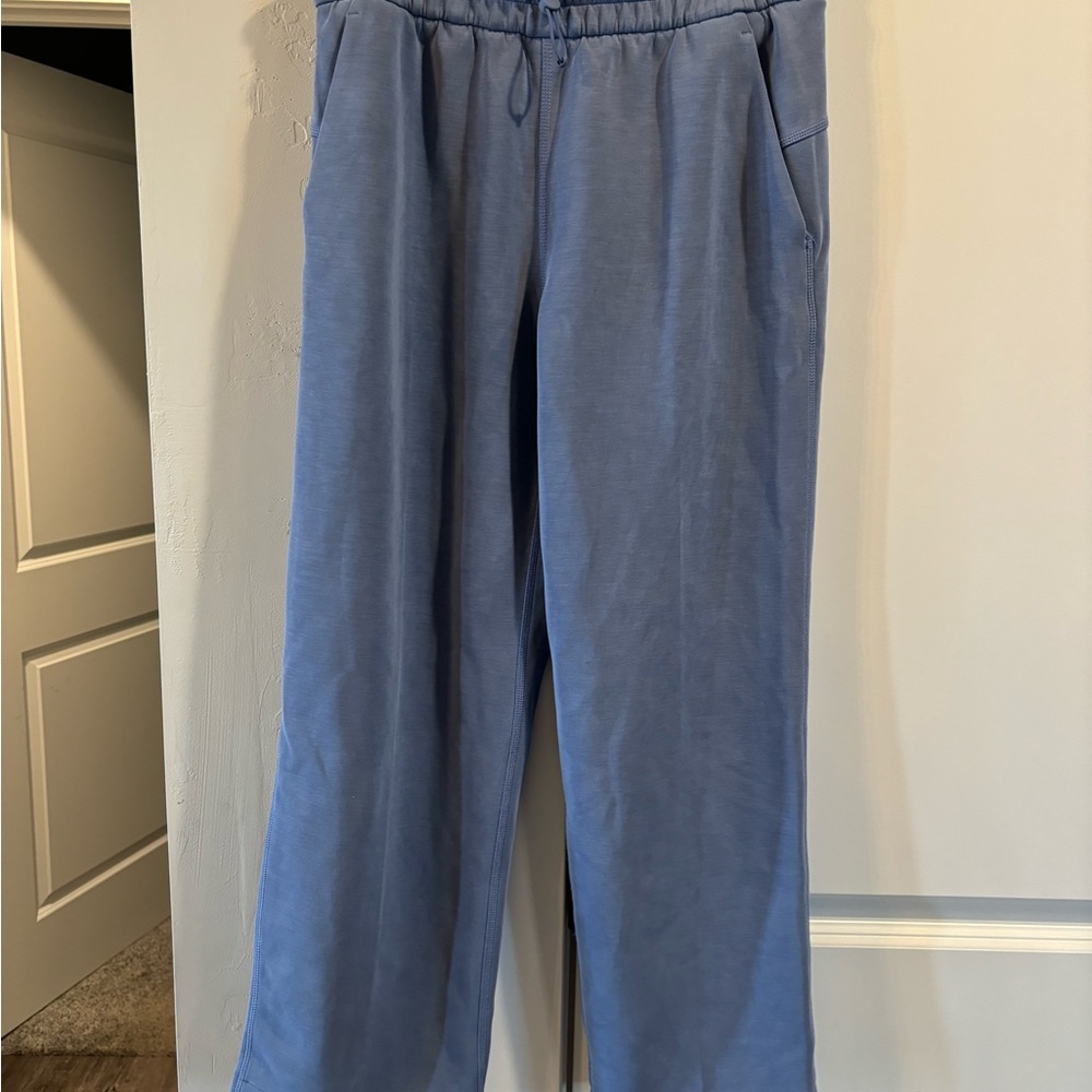 lululemon soft stream high rise Blue Wide-Leg Drawstring pants